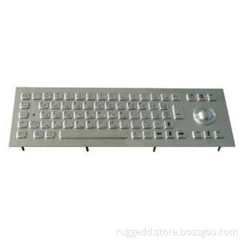 Dynamic waterproof long stroke industrial metal keyboard wi